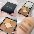 Luxury eyeshadow palette, 5 colors, pigmented and resistant.